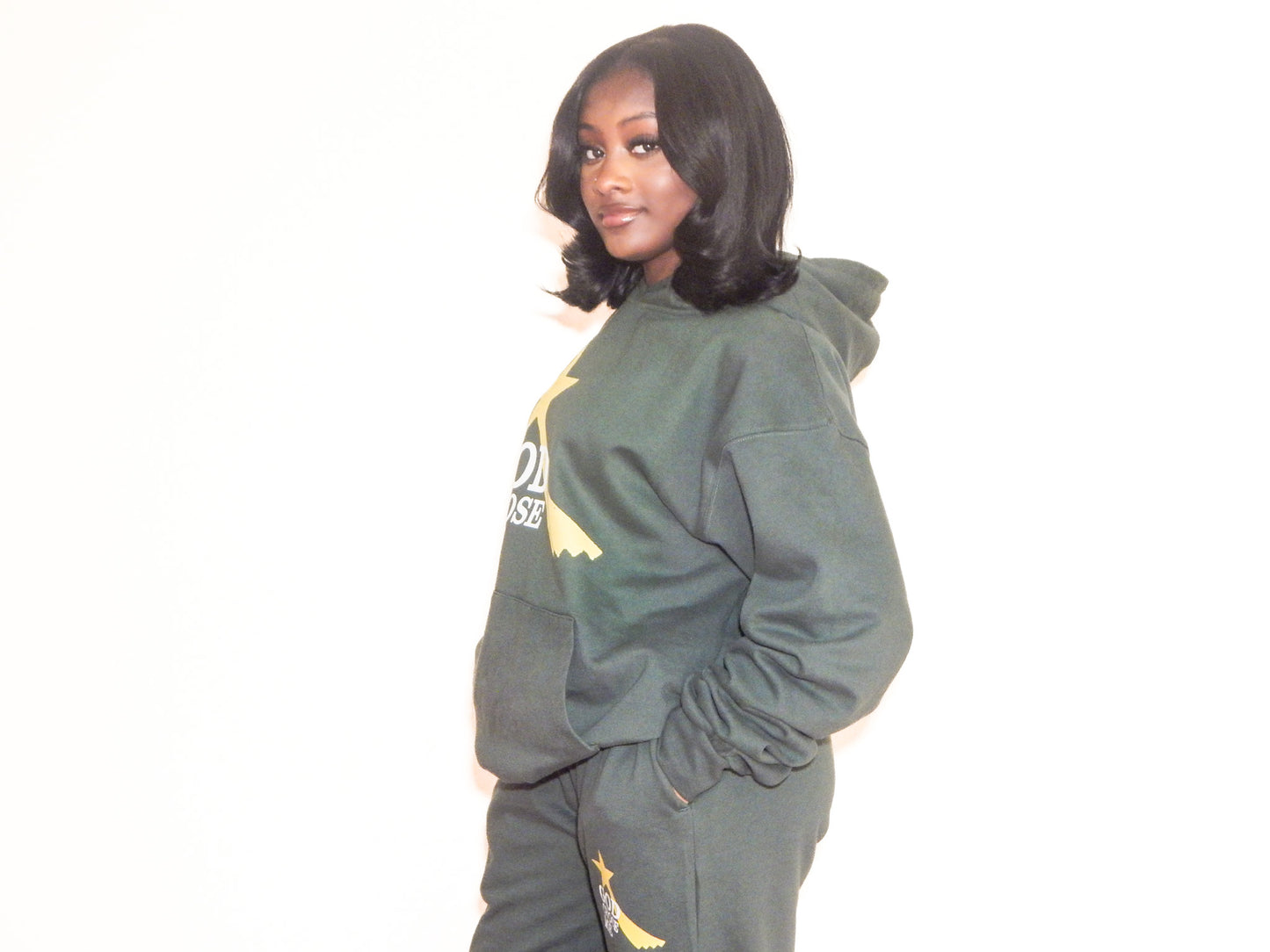 God Chose Me Lucky Green Sweat Suit (Unisex)