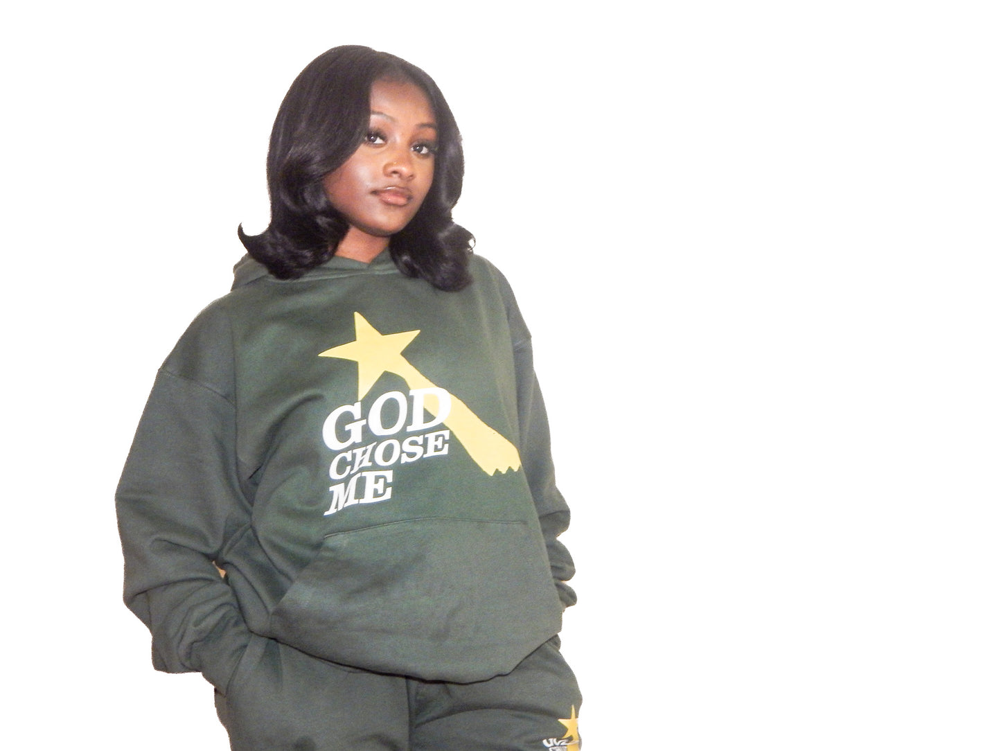 God Chose Me Lucky Green Sweat Suit (Unisex)