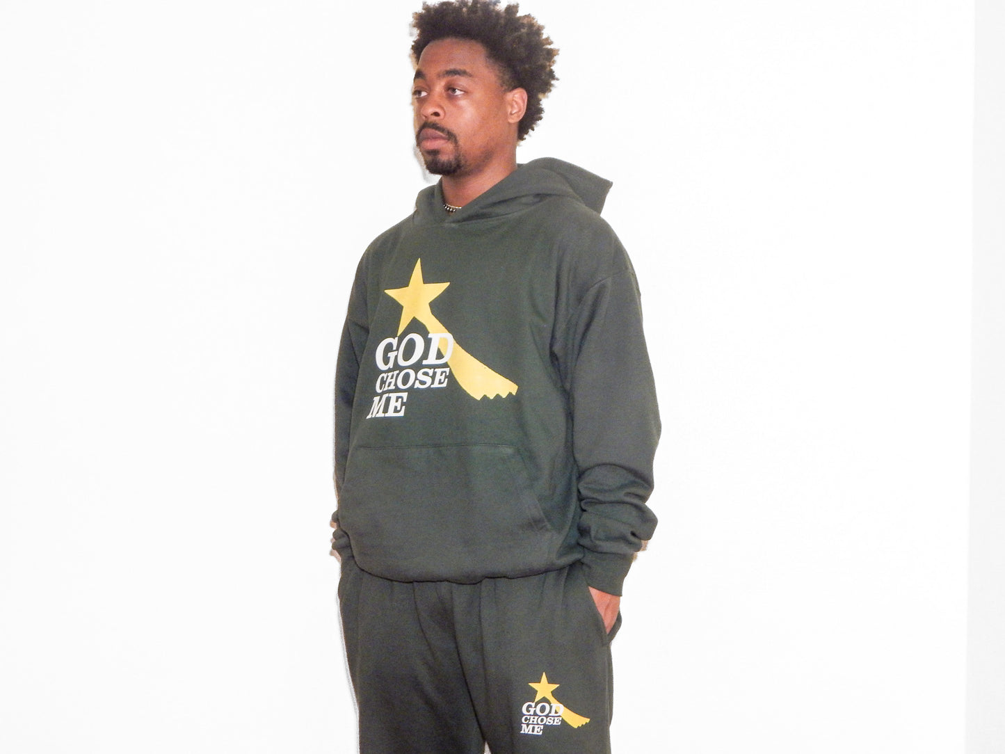 God Chose Me Lucky Green Sweat Suit (Unisex)